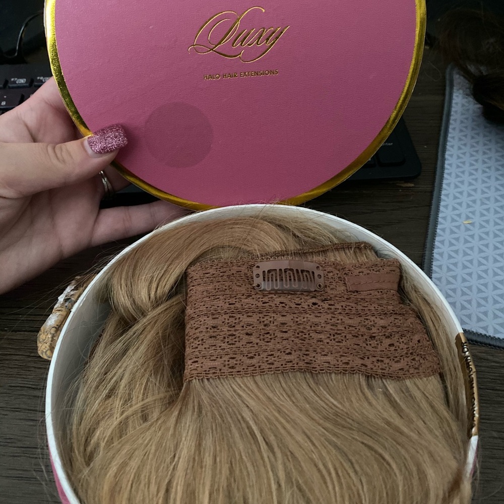 Luxy Hair Extensions dirty blonde Halo weft 180g